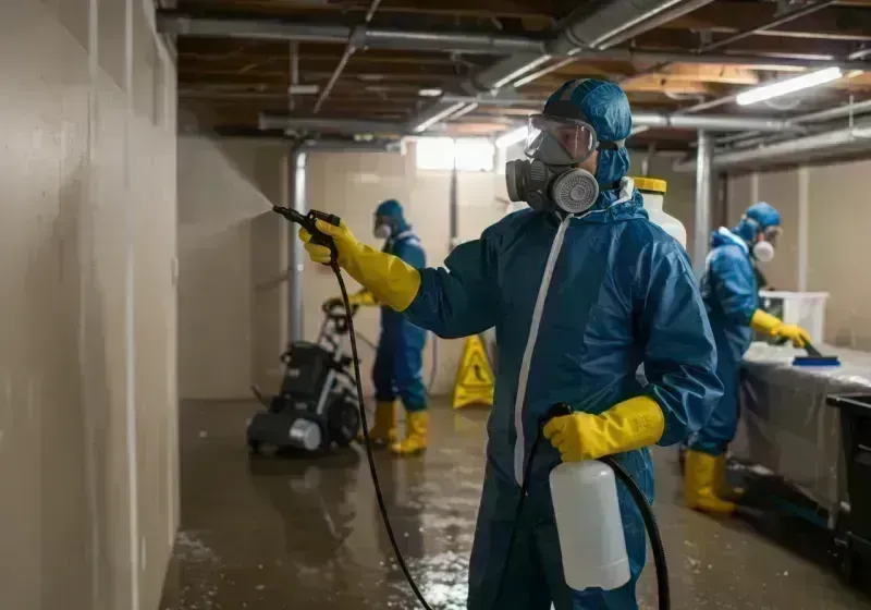 Basement Sanitization and Antimicrobial Treatment process in Granite Bay, CA