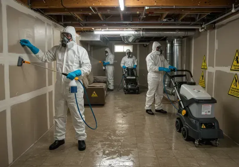 Basement Moisture Removal and Structural Drying process in Granite Bay, CA